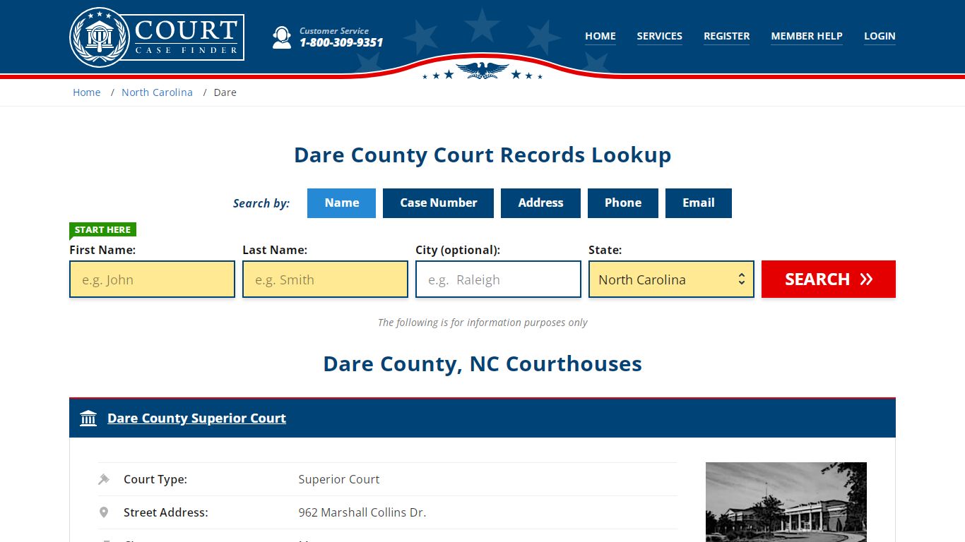 Dare County Court Records | NC Case Lookup